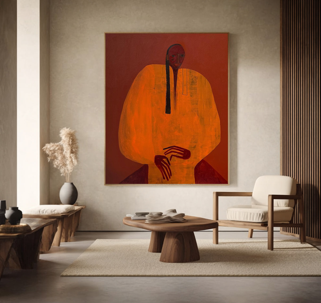 Surrealist Portrait Figure painting Boho Abstract figurative painting