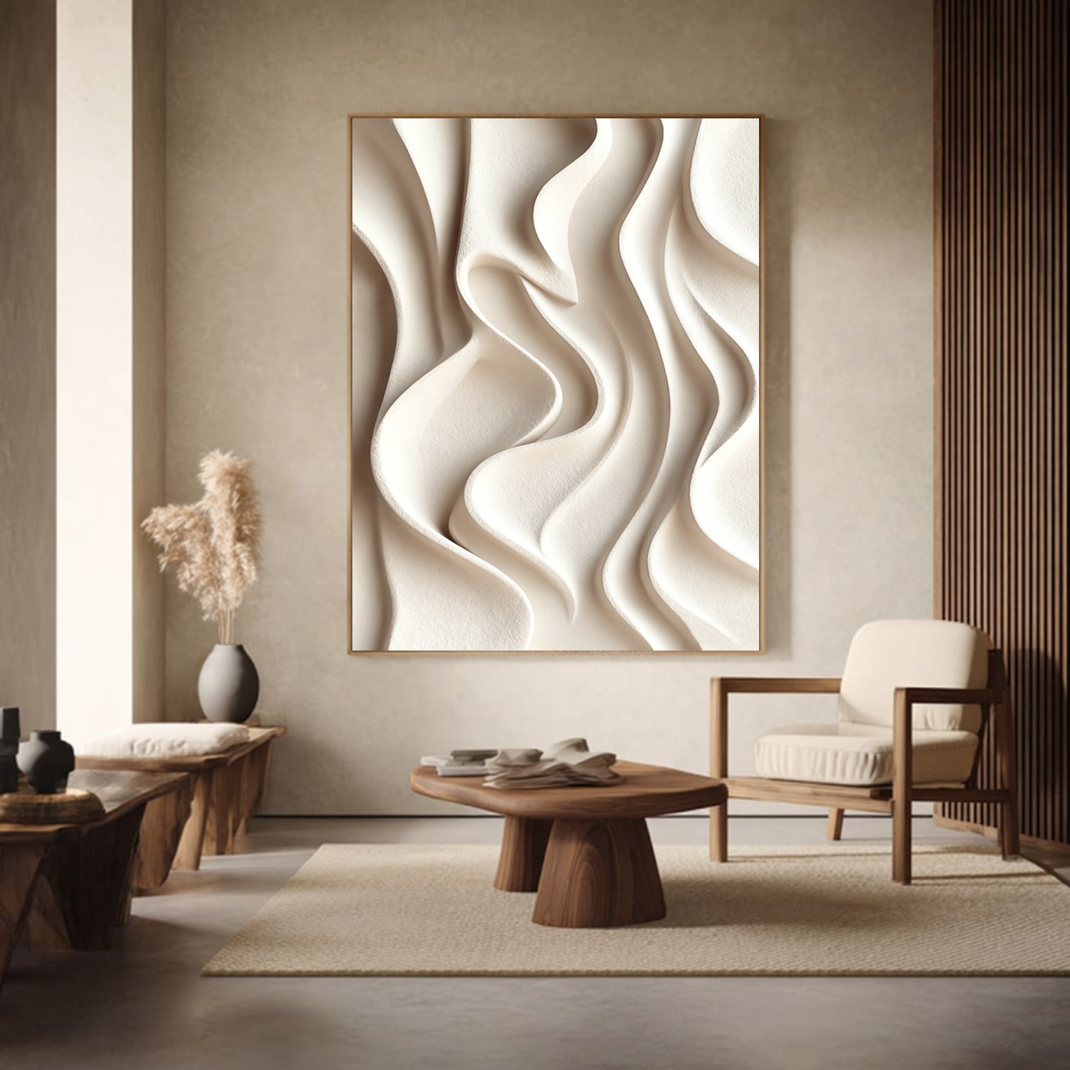 Sculptured art Painting Wood carving wall art 3D Wood Textured Wall art