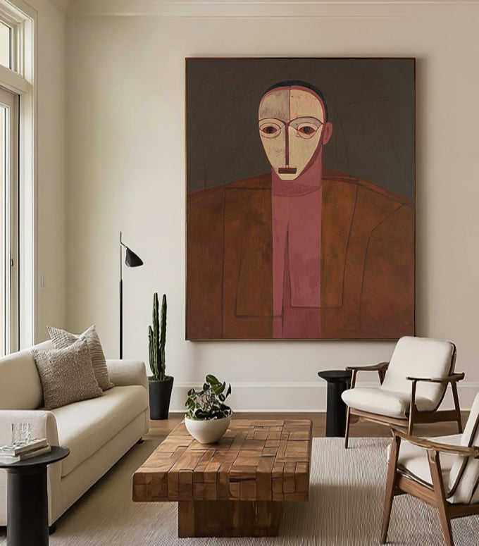 Contemporary Expressionism Abstract figurative painting Minimalist portrait