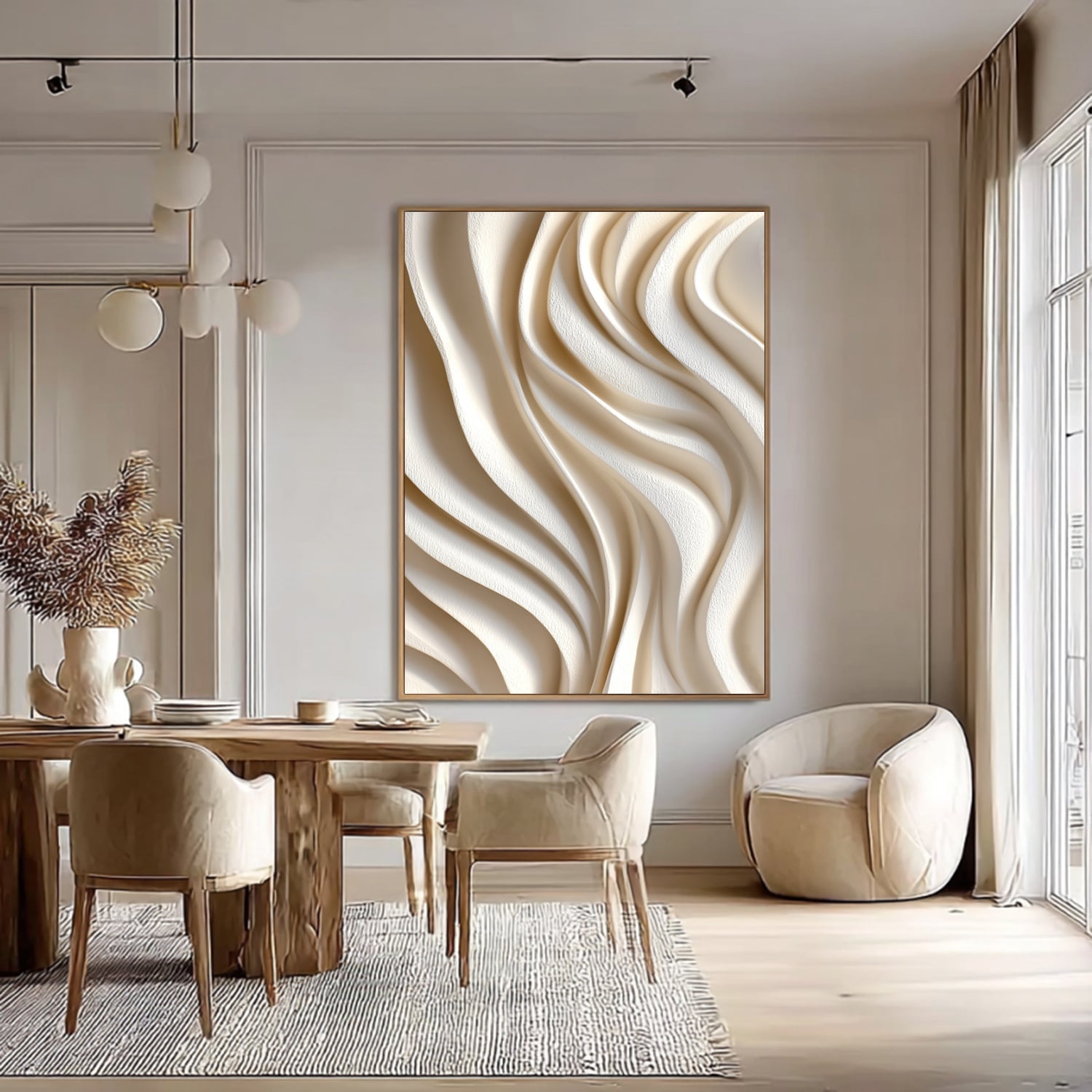 Art sculpture Textured Wall Decor 3D Wood carving Textured Wall Decor