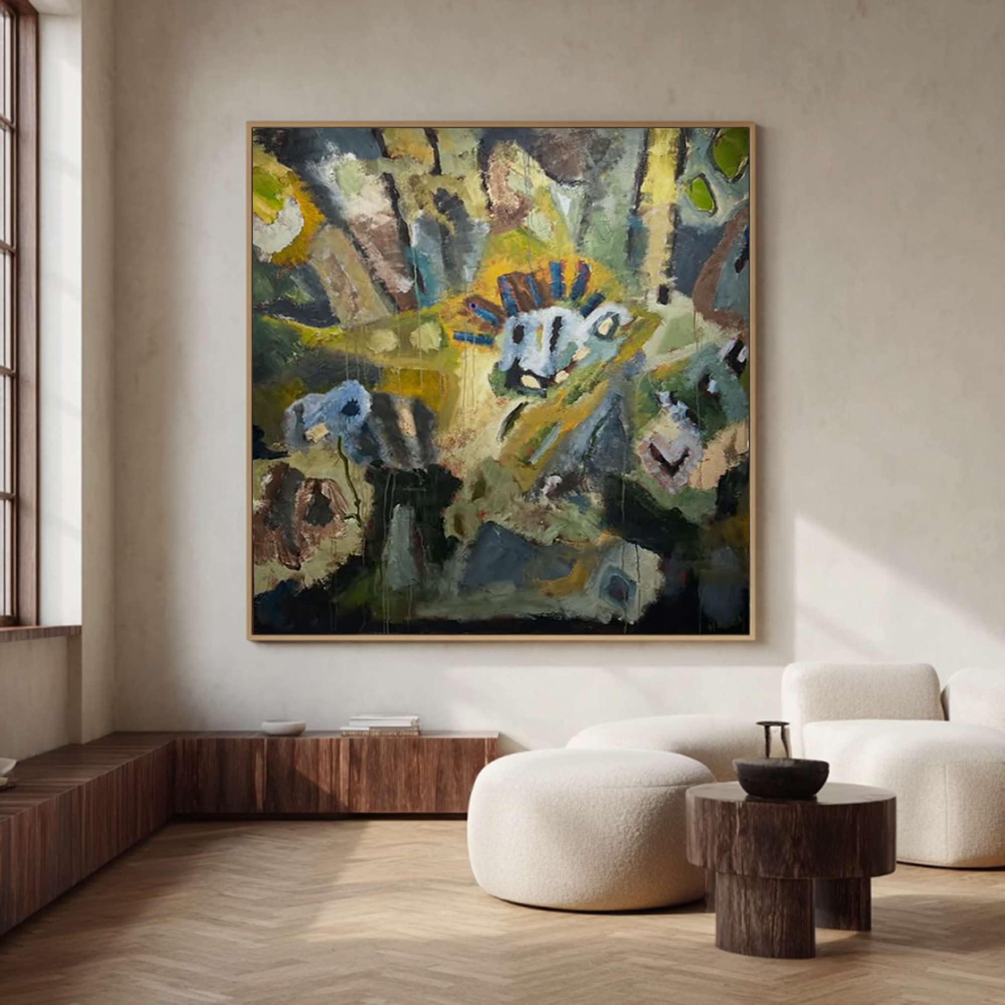 street graffiti painting graffiti-style painting Green abstract painting 