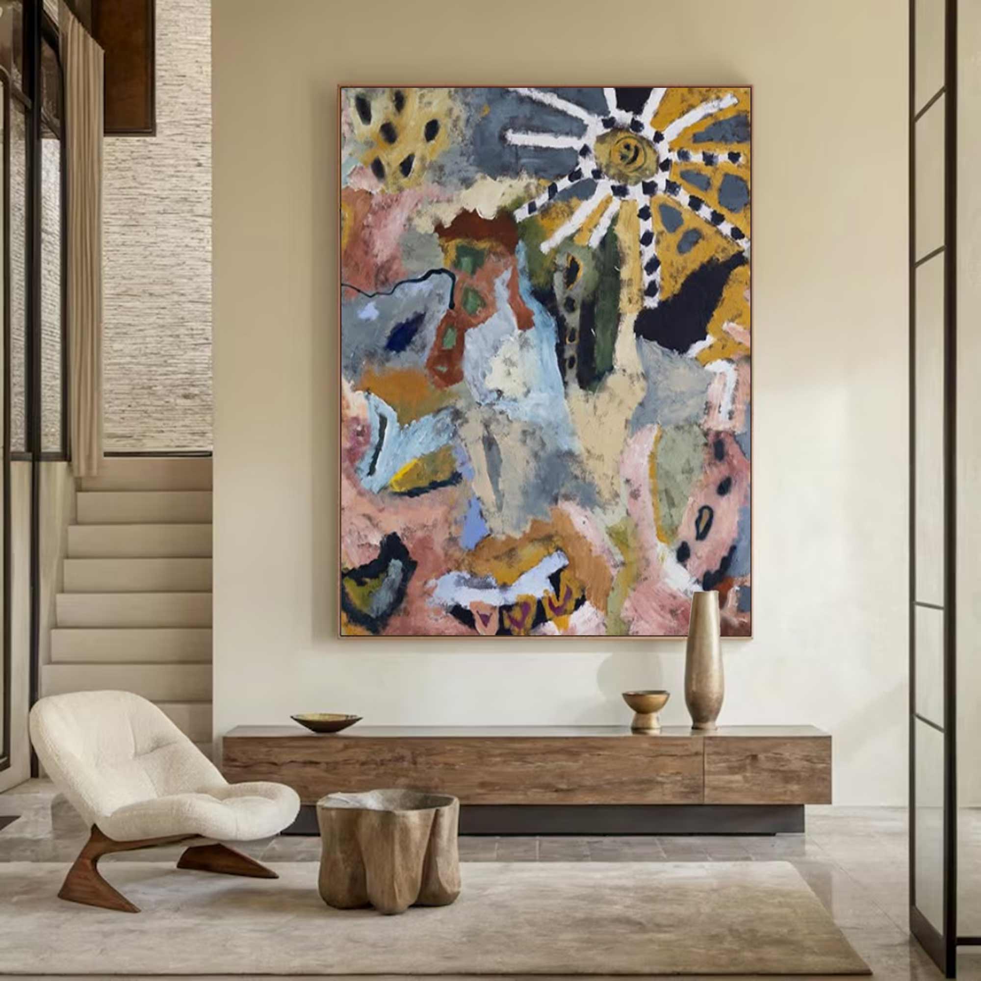 colorful graffiti art, Colorful abstract painting, colorful textured wall decor