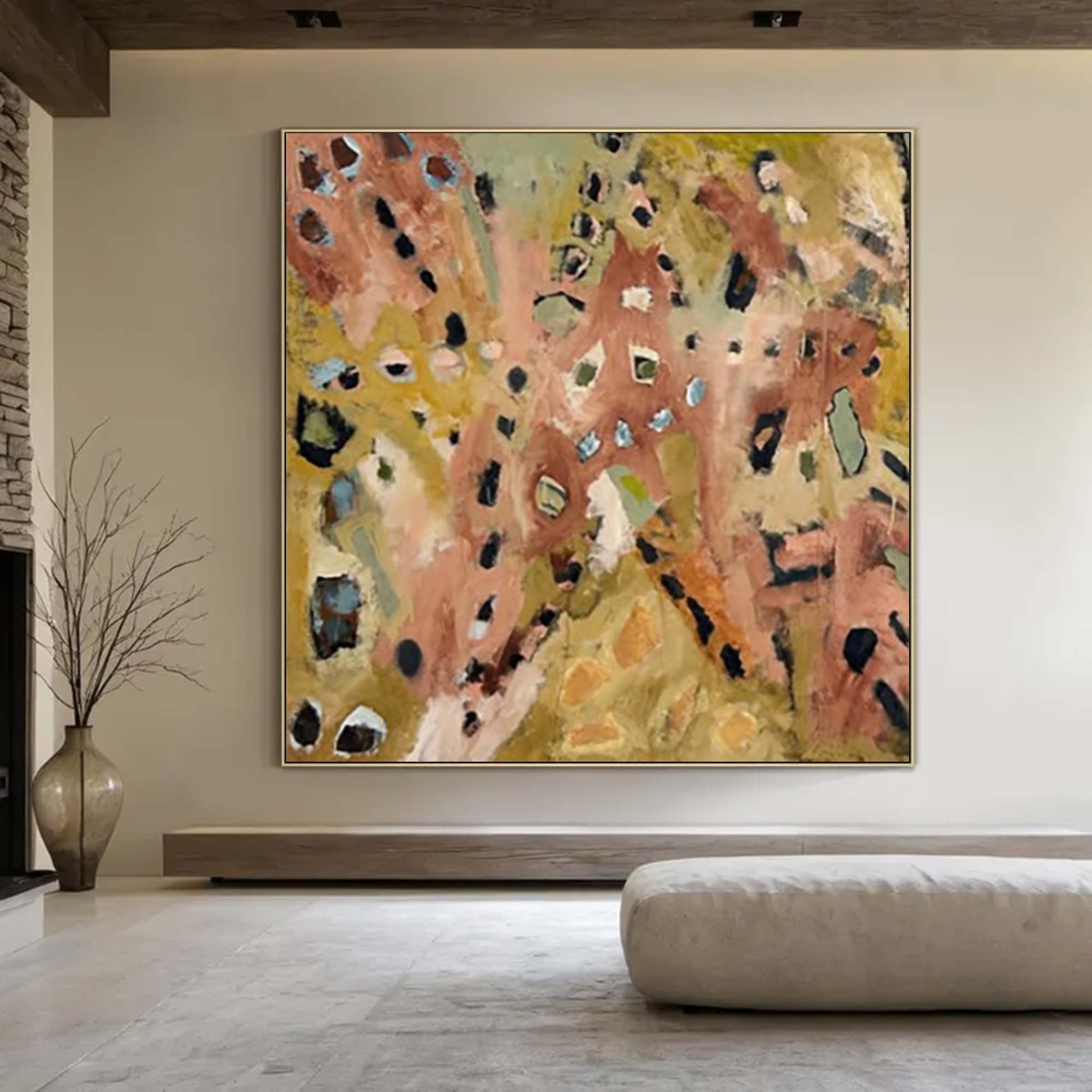 Green abstract painting street graffiti painting Pop Art painting