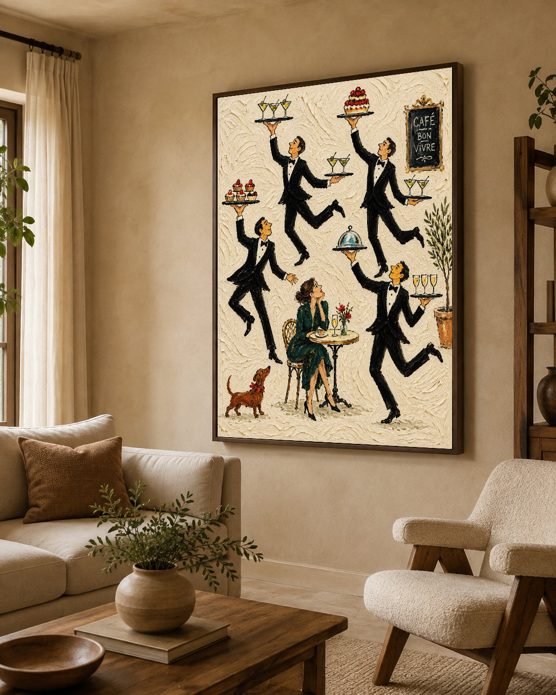 French Bistro Wall Art For Dining Room Vintage Kitchen Decor With Textured Finish