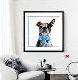 Animal collage art Collage art painting children's room decor painting