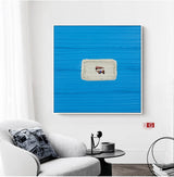 Large Blue textured Abstract Painting Blue swimming painting Blue Modern Abstract Art holiday leisure painting