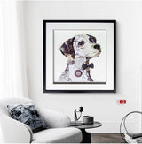 Collage art painting animal collage art children's room decor painting
