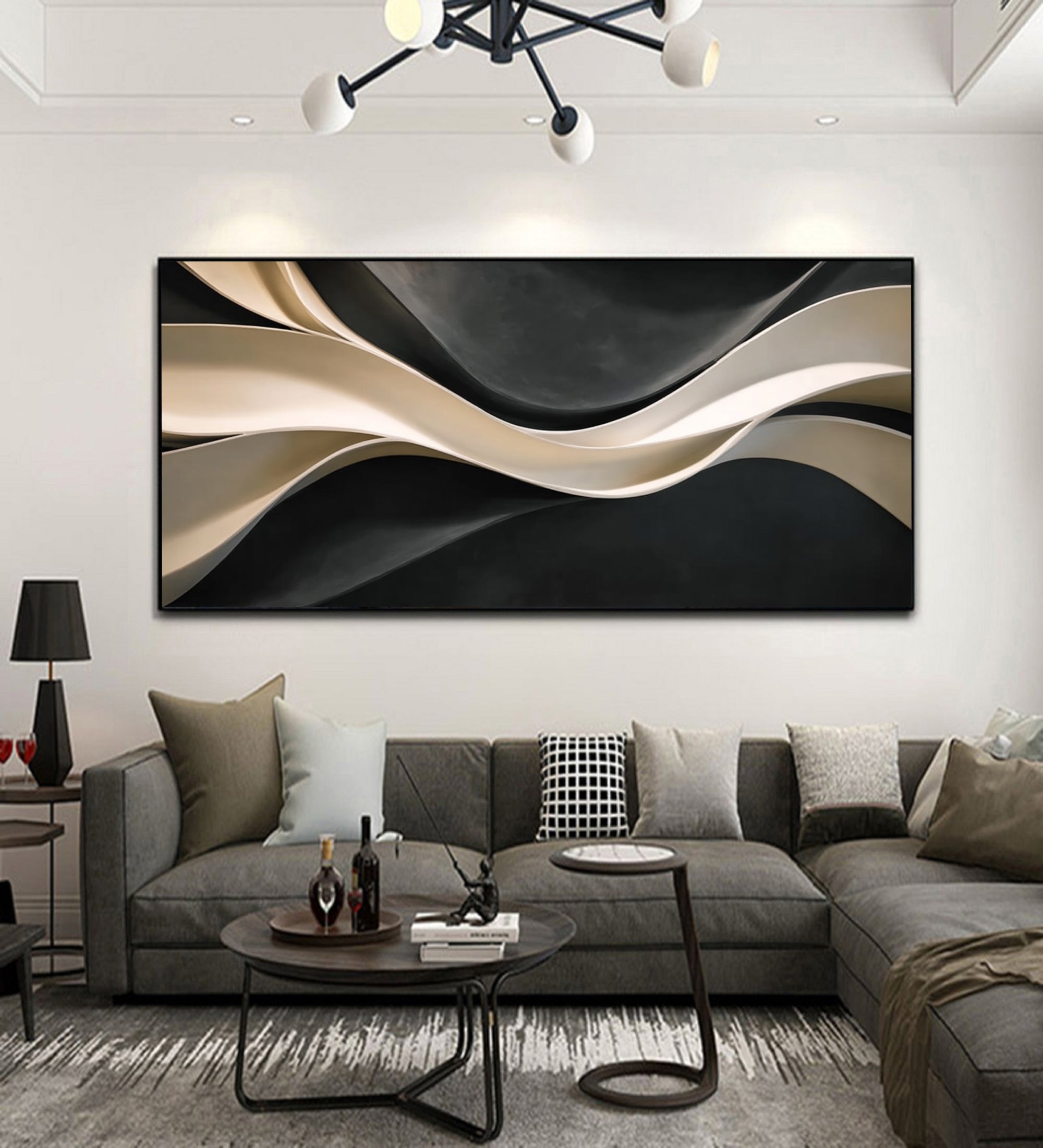 3D Textured Wood Wall Art Contemporary 3D Wall Sculpture Decor 