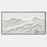 Large White Snow Mountain Painting White Snow Mountain Canvas Art white textured wall art 