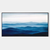 Large mountain painting mountain wall art Large blue abstract art blue mountains artwork