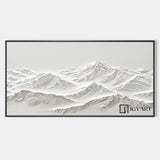 white Snow Mountain textured wall art Large White Snow Mountain Painting White Snow Mountain Canvas Art 