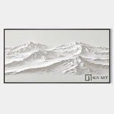 white Snow Mountain textured wall art Large White Snow Mountain Painting White Snow Mountain Canvas Art 