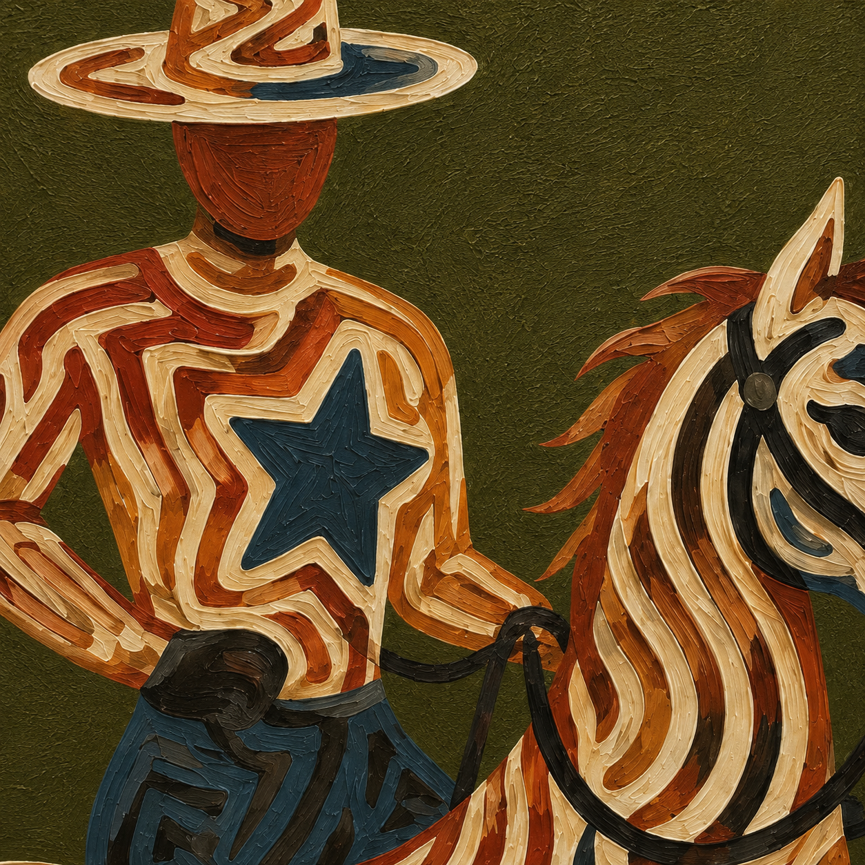 Olive Green Wall Art Southwestern Cowboy Wall Art Gift For Horse Lovers And Ranch Owners