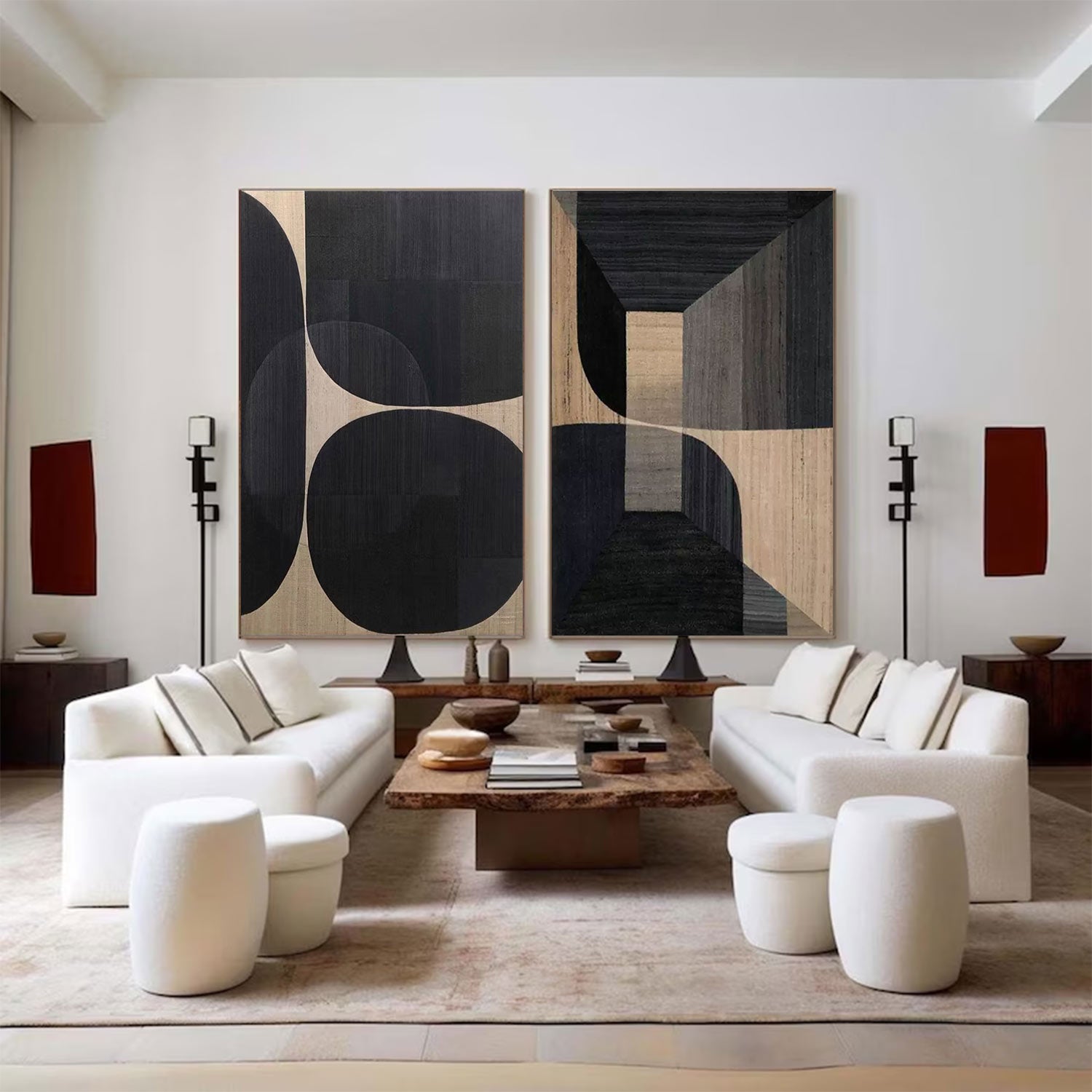 Set of 2 wall art #S052