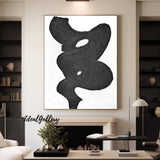 Black and white Painting Black and white wall art Black and white 3D textured wall art