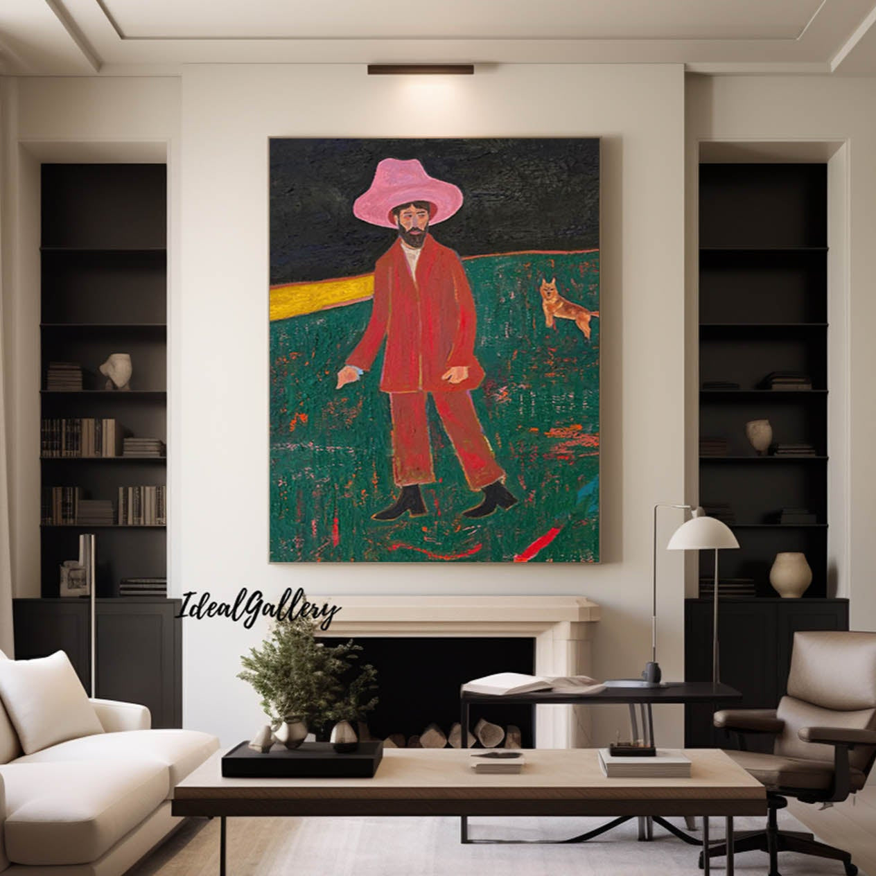 Red hat figure painting Figure abstract painting red hat figure abstract painting figure art 