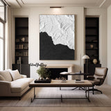 Black and white Abstract art Black and white Painting Black and white wall art Black and white 3D textured wall art