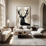 Deer wall decor Deer Canvas Wall Art Deer Abstract Painting Deer Painting