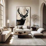 Deer wall decor Deer Canvas Wall Art Deer Abstract Painting Deer Painting