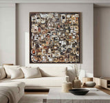 Large Abstract Colorful Texture Oil Painting on Canvas brown Abstract Art Wall Art Modern Abstract Colorful Art