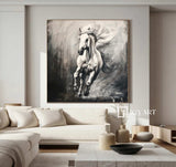 Running Horse Painting Horse Oil Painting Horse Abstract Painting Horse Painting Personalized Gifts Animal Painting 