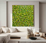 Jackson Pollock Style Painting Pollock green Canvas Wall Art Modern Abstract Colorful Fine Art