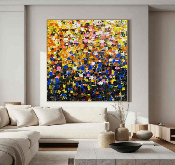 Abstract Colorful Texture Oil Painting on Canvas Colorful Abstract Art Modern Abstract Colorful Art