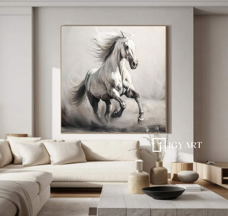 Horse Abstract Painting Running Horse Painting Personalized Gifts Animal Painting Horse Painting Horse Oil Painting 