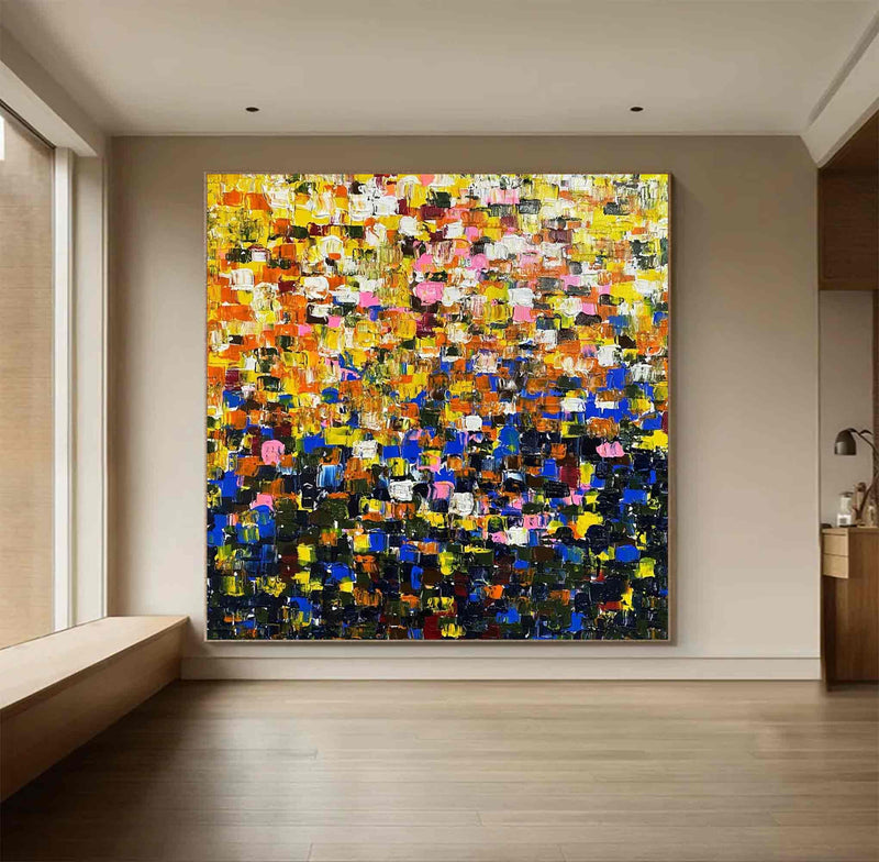 Abstract Colorful Texture Oil Painting on Canvas Colorful Abstract Art Modern Abstract Colorful Art