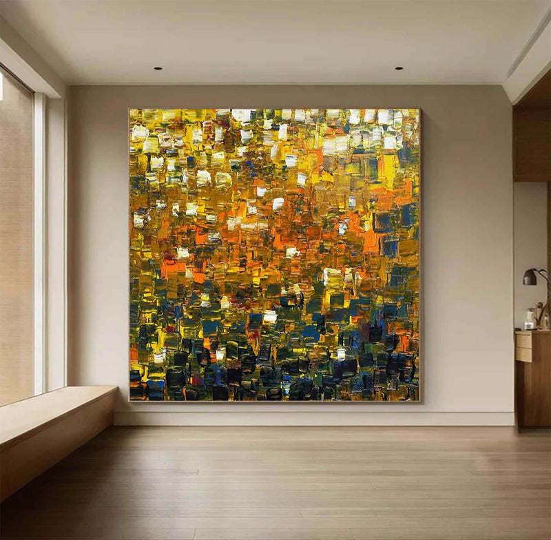 Jackson Pollock Style Painting Colorful Canvas Wall Art Colorful Abstract Art Modern Abstract Colorful Art