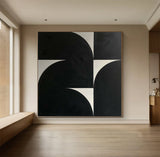 Black and white Abstract Painting Large Black and white Painting Black and white wall art