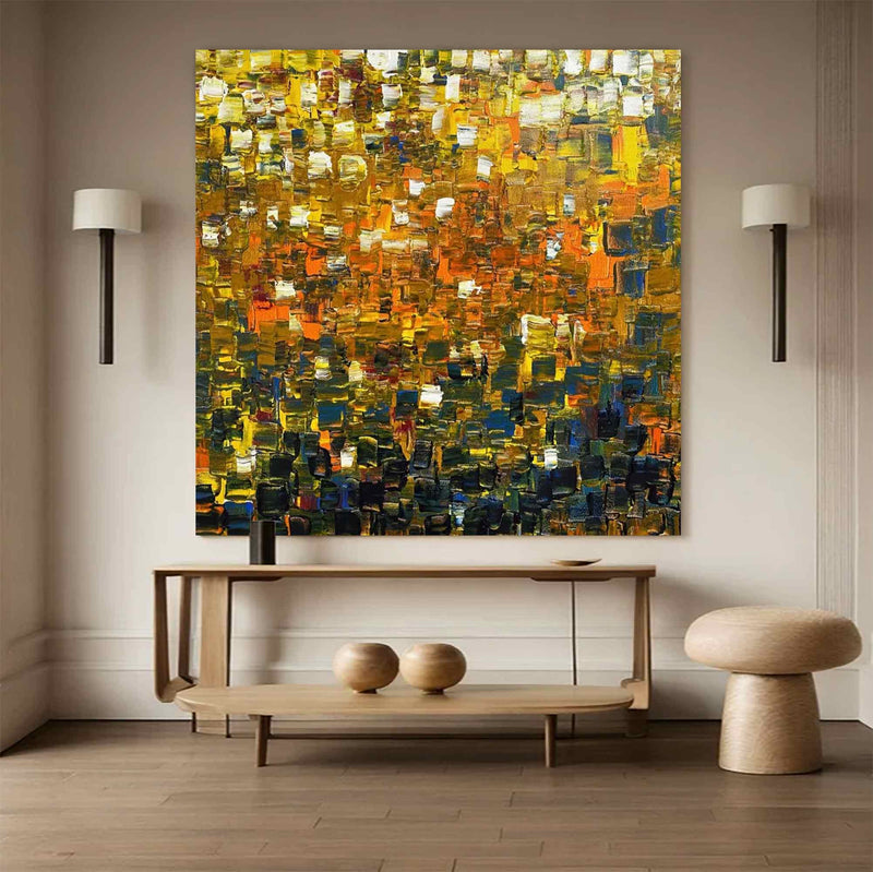 Jackson Pollock Style Painting Colorful Canvas Wall Art Colorful Abstract Art Modern Abstract Colorful Art