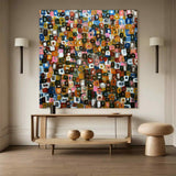 Large Abstract Colorful Texture Oil Painting on Canvas Colorful Abstract Art Wall Art Modern Abstract Colorful Art