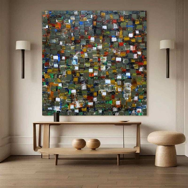 Abstract Colorful Texture Oil Painting on Canvas Colorful Abstract Art Modern Abstract Colorful Art