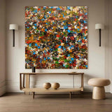 Abstract Colorful Texture Oil Painting on Canvas Colorful Abstract Art Modern Abstract Colorful Art