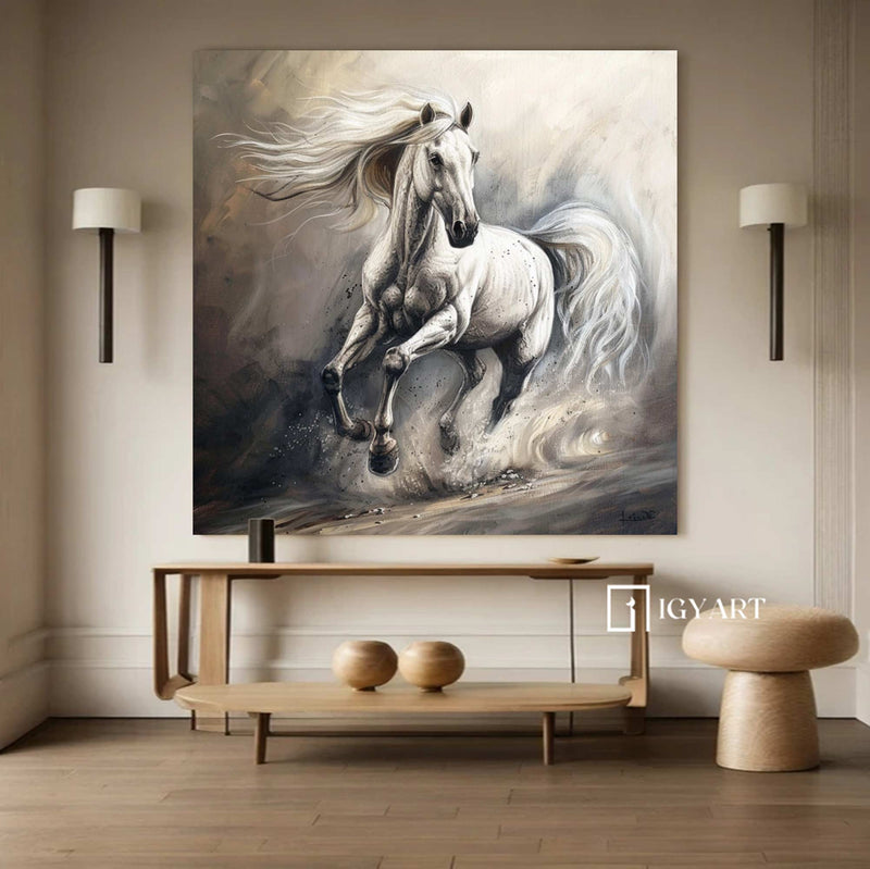 Running Horse Painting Horse Oil Painting Horse Abstract Painting Horse Painting Personalized Gifts Animal Painting