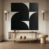 Black and white Abstract Painting Large Black and white Painting Black and white wall art