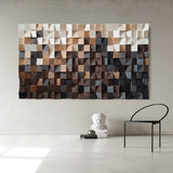 Wood carving wall art Art Black and white Sculptured art Painting sculpture Abstract 3D Textured Wall Art