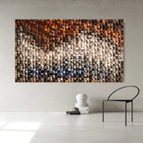 Wood carving wall art Art brown Sculptured art Painting sculpture Abstract 3D Textured Wall Art