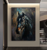 Horse Oil Painting Ferghana horse painting animal wall art Horse Head Painting Personalized Gifts