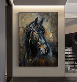 Animal Painting Horse Oil Painting Ferghana horse painting Horse Head Painting Personalized Gifts