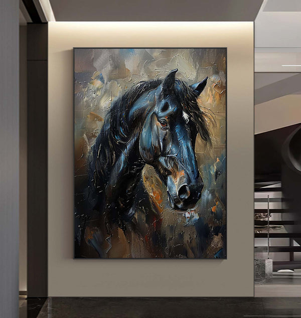 Animal Painting Horse Oil Painting Ferghana horse painting Horse Head Painting Personalized Gifts