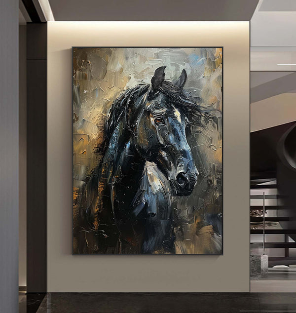 Animal Painting Horse Oil Painting Ferghana horse painting Horse Head Painting Personalized Gifts