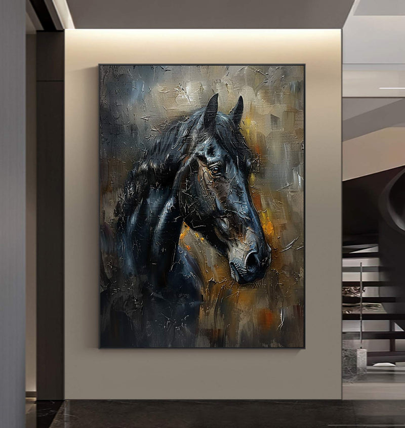 Animal Painting Horse Oil Painting Ferghana horse painting Horse Head Painting Personalized Gifts