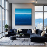 Holiday leisure painting Blue Surf Painting Large Blue textured Abstract Painting Blue Sailing art Blue surfing painting