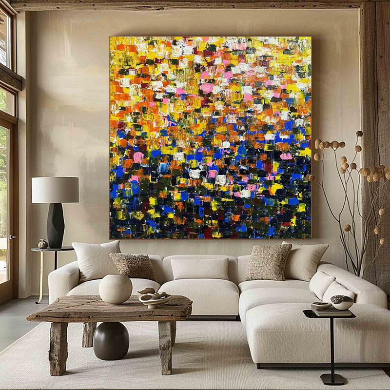 Abstract Colorful Texture Oil Painting on Canvas Colorful Abstract Art Modern Abstract Colorful Art