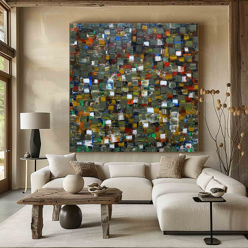 Abstract Colorful Texture Oil Painting on Canvas Colorful Abstract Art Modern Abstract Colorful Art