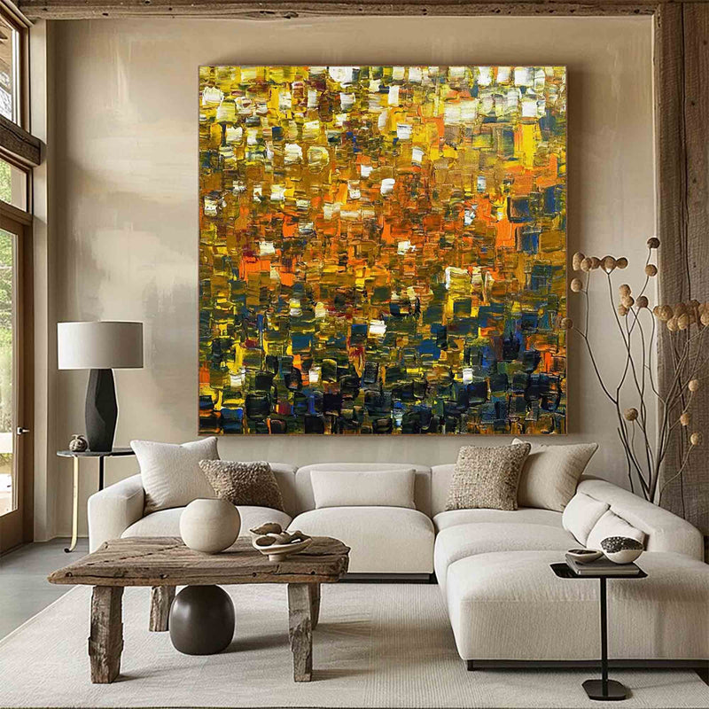 Jackson Pollock Style Painting Colorful Canvas Wall Art Colorful Abstract Art Modern Abstract Colorful Art