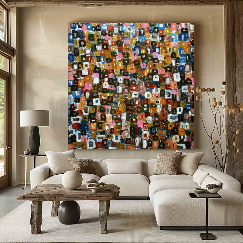 Large Abstract Colorful Texture Oil Painting on Canvas Colorful Abstract Art Wall Art Modern Abstract Colorful Art