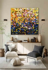 Abstract Colorful Texture Oil Painting on Canvas Colorful Abstract Art Modern Abstract Colorful Art